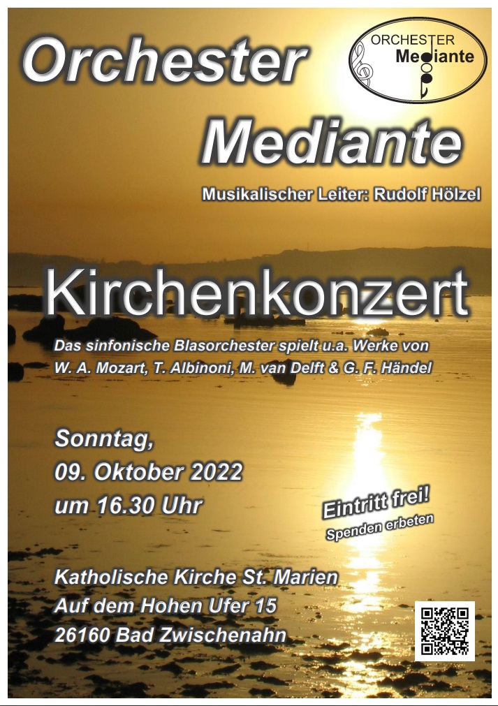 Plakat für das Kirchenkonzert am 09.10.2022